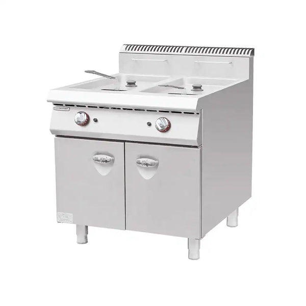 TSH Stainless Steel Electric 31kW Double Tank Fryer With Cabinet, 80 X 90 X 97cm - HorecaStore