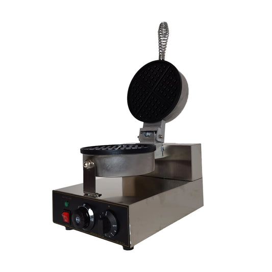 THS Single Head Waffle Baker Round, 1 kW, 25 x 34.5 x 21 cm