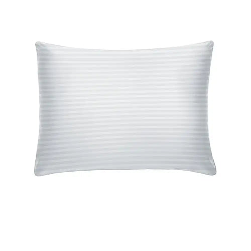 THS Zen Stripes Single Cotton Oxford Pillow Cover Silver Grey