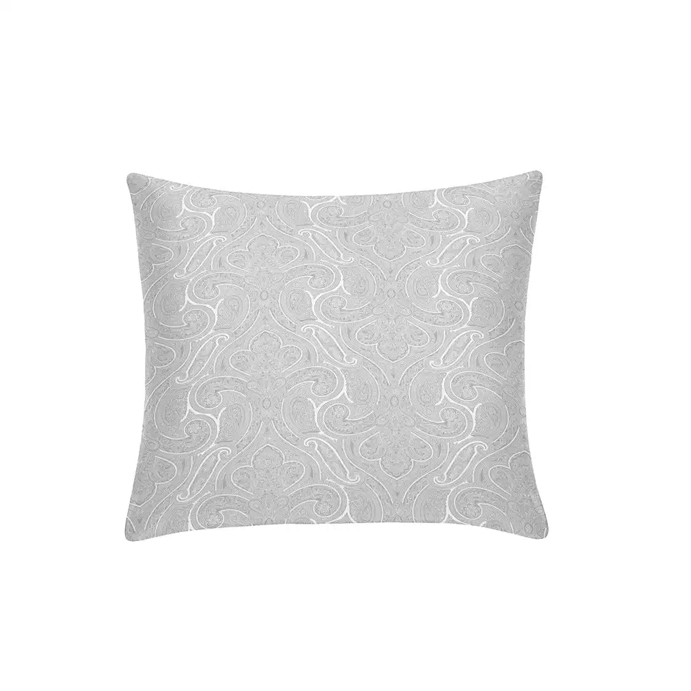 ths elysian paisley small cushion cover grey