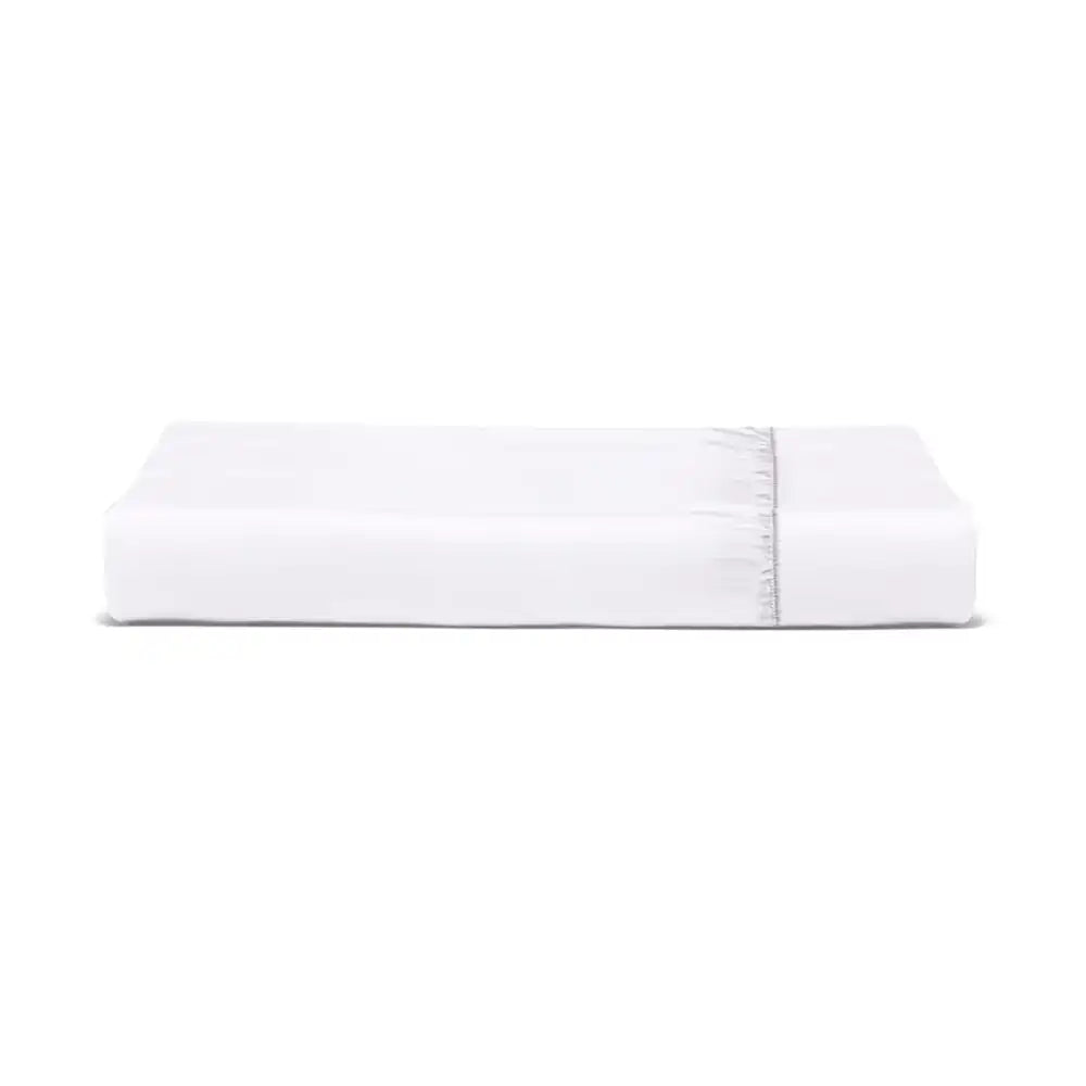 ths giza cotton single xl fitted bed sheet white