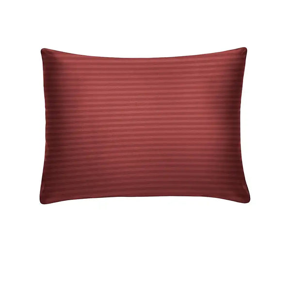 ths zen stripes single cotton oxford pillow cover burgundy