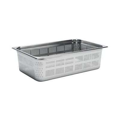 Viraj Stainless Steel Perforated GN  1/1 Pan, Height 15cm