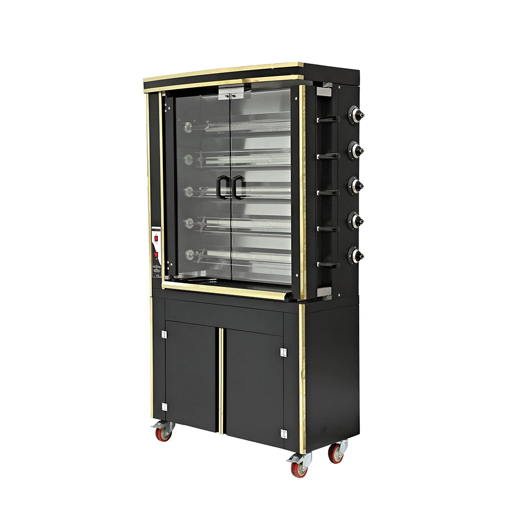 Empero Gas Chicken Rotisserie 5 Sticks, 24 kW, 110 x 48 x 203 cm