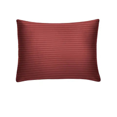 THS Zen Stripes Cotton Pillowcase Pair Burgundy