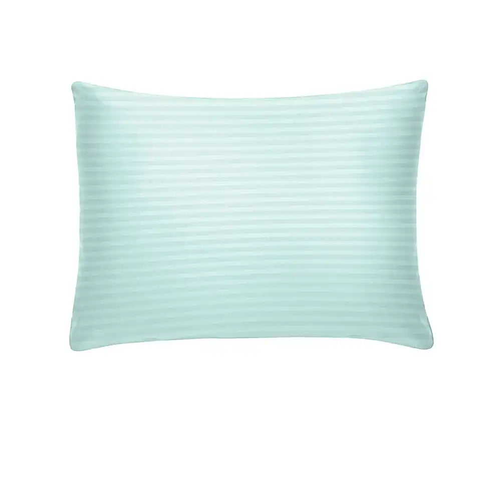 ths zen stripes cotton oxford pillow cover pair baby blue