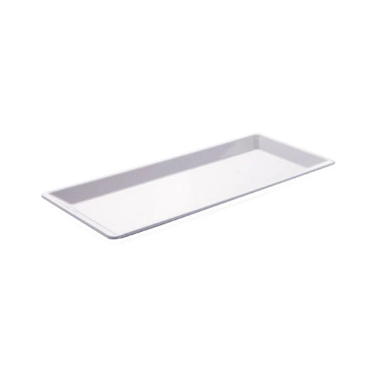 Tribeca Polycarbonate White Rectengular Plate 14 X 34 Cm