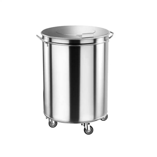 Inox Piave IP0002 Waste Bin, Capacity 75 L, Ø 46.5 cm, 60.5 cm Height - HorecaStore