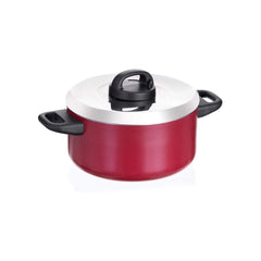 Prestige Stainless Steel 5.2 Ltr/24cm Classique Casserole, Red