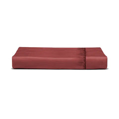 THS Zen Stripes Single Fitted Cotton Bed Sheet Burgundy