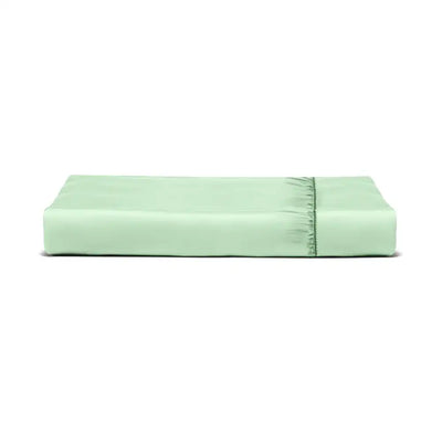 ths giza cotton double fitted bed sheet slit green