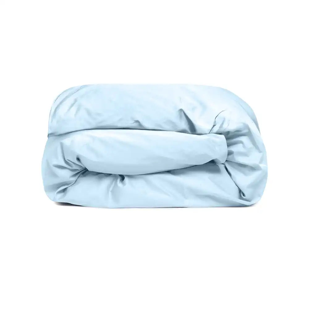 ths giza cotton single duvet cover baby blue