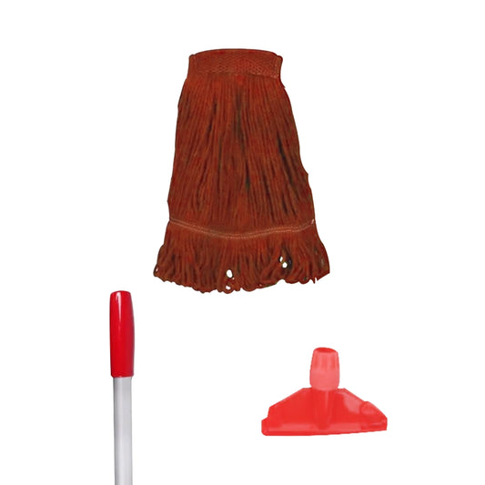 THS AF01450 Red Wet Mop Set With Aluminium Handle