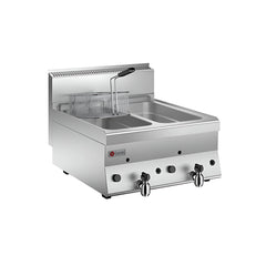 Baron 6NFR/G600 Double Basin Gas Deep Fat Fryer, 8 + 8 L, Gas Power 14 kW, 60 x 65 x 29.5 cm