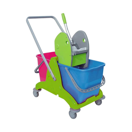 THS RSTRIS51 Green Double Mop Bucket Trolley  50L