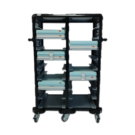 Tribeca Double Thermo Tray Trolley 18 Compartments, 71 x 101 x 149 cm