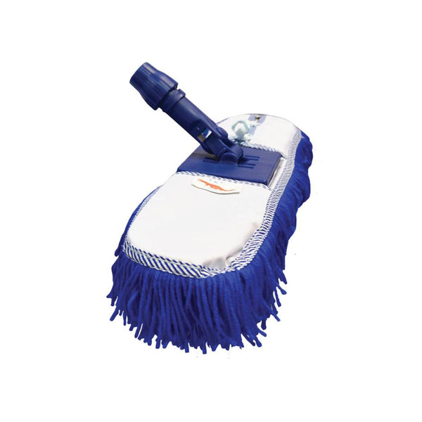 THS Cotton Flat Dust Control Mop 60 cm (Blue) & Aluminum Handle (set) , 130 cm , 12 pcs