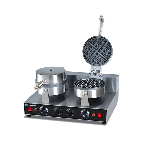 Hurakan Staineless Steel 8 Waffle Maker Machine, HKN-GED1M/GP, 2KW