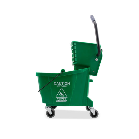 THS AF08070 Green Single Mop Bucket Trolley 36L