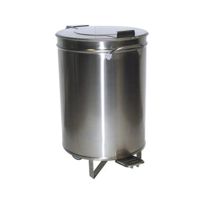 Inox Piave IP0005 Waste Bin With Pedal Opening Lid, Capacity 75 L, 60.5 x 45 cm - HorecaStore