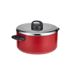 Prestige Stainless Steel 8L Classique Casserole, Red