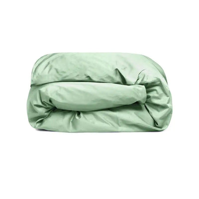 ths giza cotton single duvet cover slit green