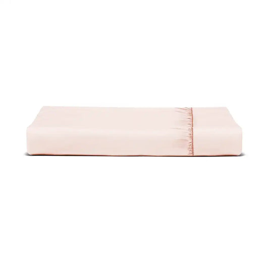 ths giza cotton double fitted bed sheet pastel pink