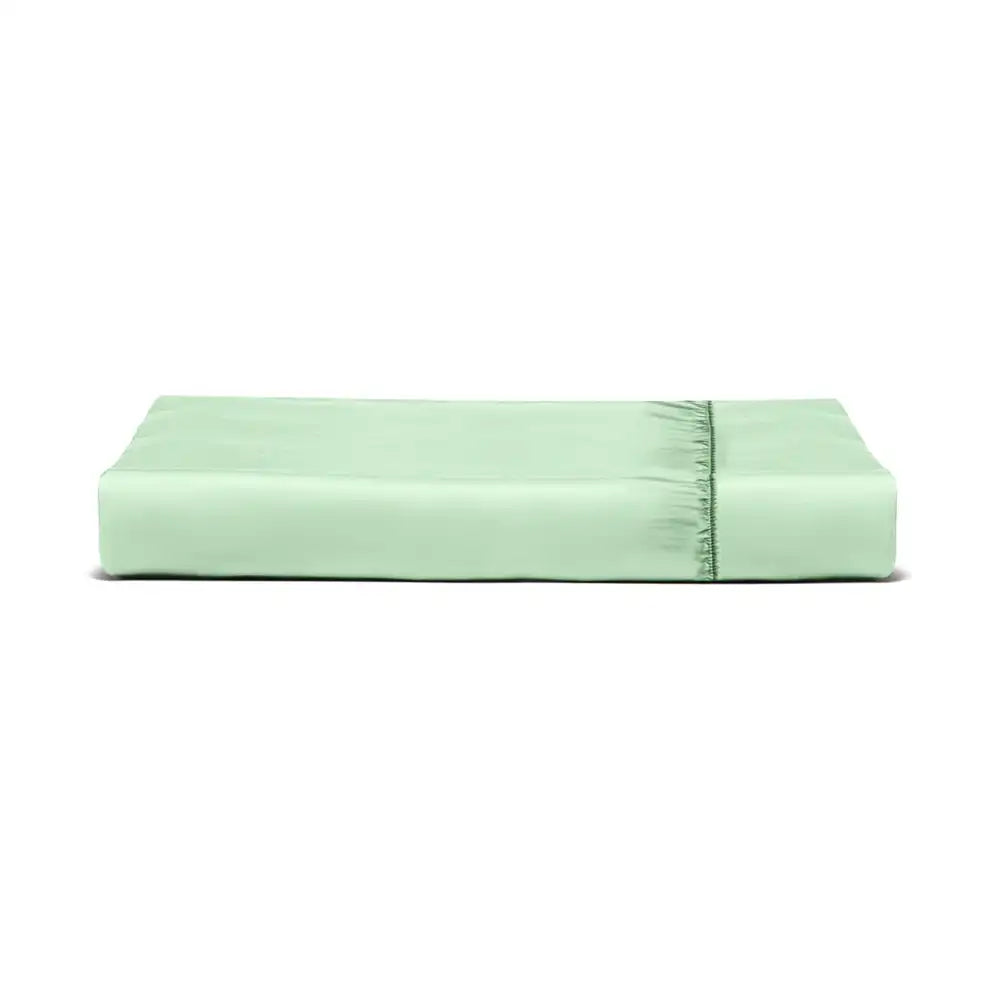 ths giza cotton single xl fitted bed sheet slit green