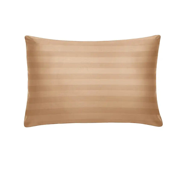 ths eternal stripes single cotton oxford pillow cover gold