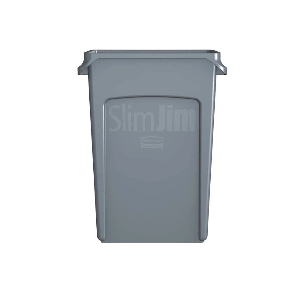 rubbermaid 87l slim jim bin with venting channel gray