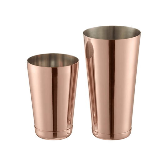 THS BAH1024 Mirror Finish Copper Plated Boston bar Shaker 2-Pieces, 60cl/80cl - HorecaStore