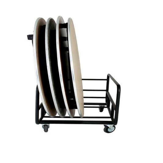 Round Table Trolley L 160 x W 70 x H 108 cm, Allows Up To 8 Tables To Be Stored Flat And Stacked