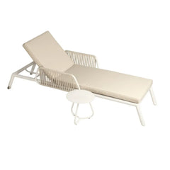 Ambar Corcega Sunbed White, 226 x 78 x 36 cm