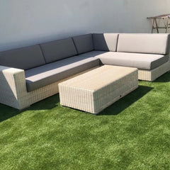 Ambar Tahiti Left Arm Modular Sofa White, 220 x 110 x 75 cm