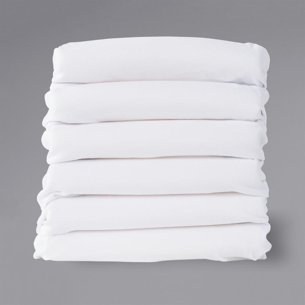 Foundations FS-NF-WH-06 Safefit Zippered White Sheet For Compact Cribs - Pack of 6