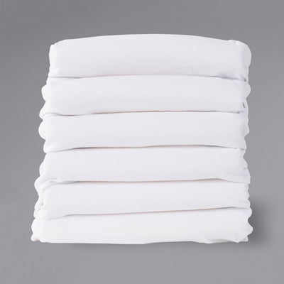 Foundations FS-NF-WH-06 Safefit Zippered White Sheet For Compact Cribs - Pack of 6 - HorecaStore