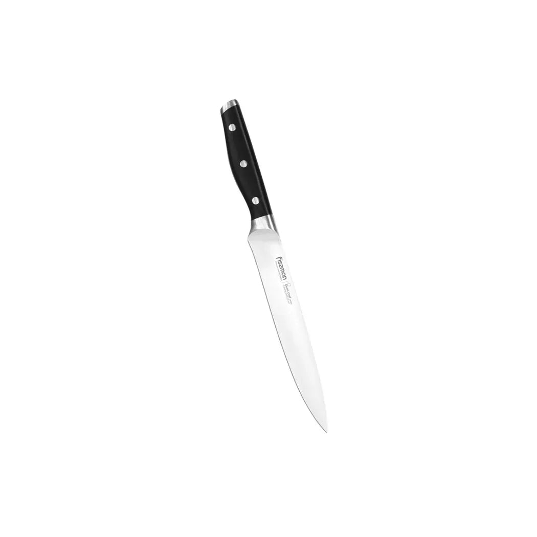 Stainless Steel Slicing Knife With Non-Stick Coating in Black/Silver Color, 20 cm