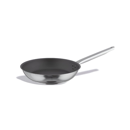 Pujadas Non-Stick Frypan, P220024, Stainless Steel, Round, 24cm, Sliver/Black