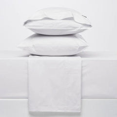 Simplicity 200 Thread Count Hotel Linen Pillow Case King Polycotton Percale, 120 Gsm, 55 x 75 cm, Color White