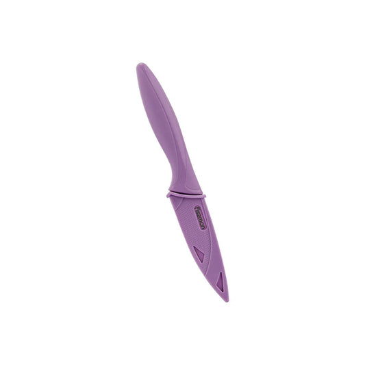 Stainless Steel Knife With Sheath in Purple Color, 20.5 x 2.5 cm