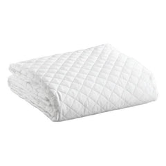 Comfort Quilted Mattress Protector Super King 100 % Cotton, 200 x 200 x 30 cm,  Breathable, Soft, Noiseless Fitted, Diamond Pattern