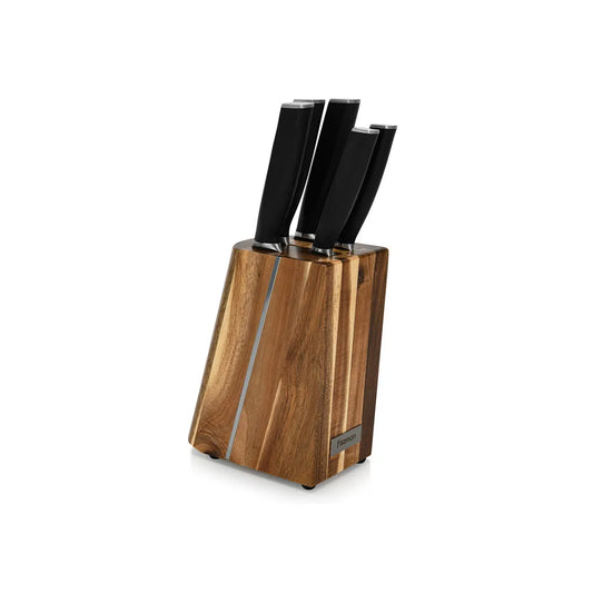 MORIKAWA 420J2 Steel 6 Piece Knife Set with Wooden Block