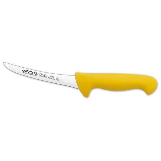Arcos 291300 Boning Knife Curved Stiff Blade 14 cm Yellow - HorecaStore