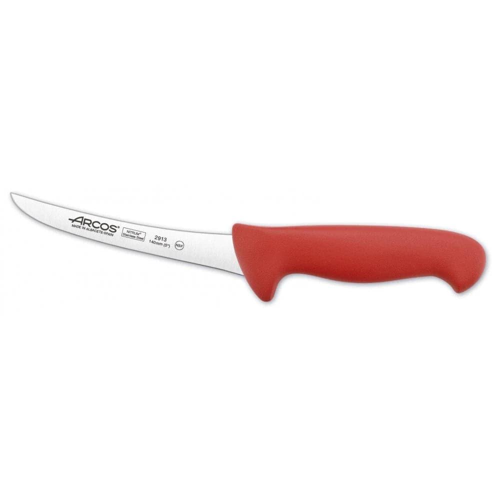 Arcos 291322 Boning Knife Curved Stiff Blade 14 cm Red