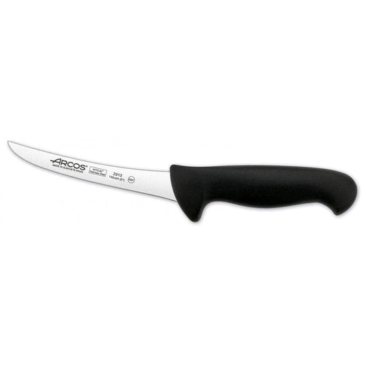 Arcos 291325 Boning Knife Curved Stiff Blade 14 cm Black - HorecaStore