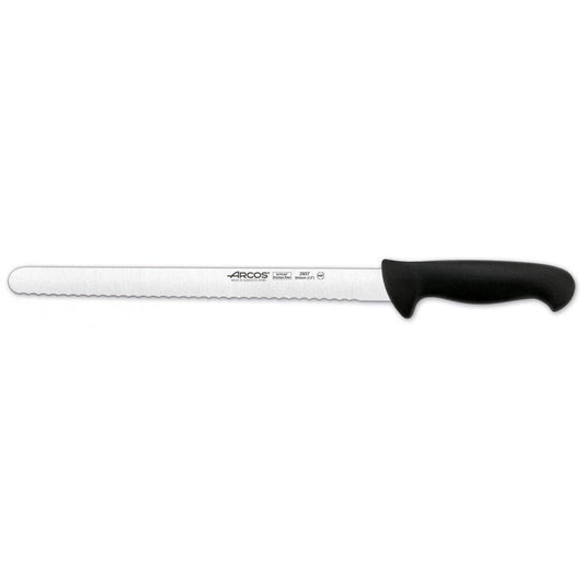 Arcos 293725 Slicing Knife Wavy Edge 30 cm Black - HorecaStore