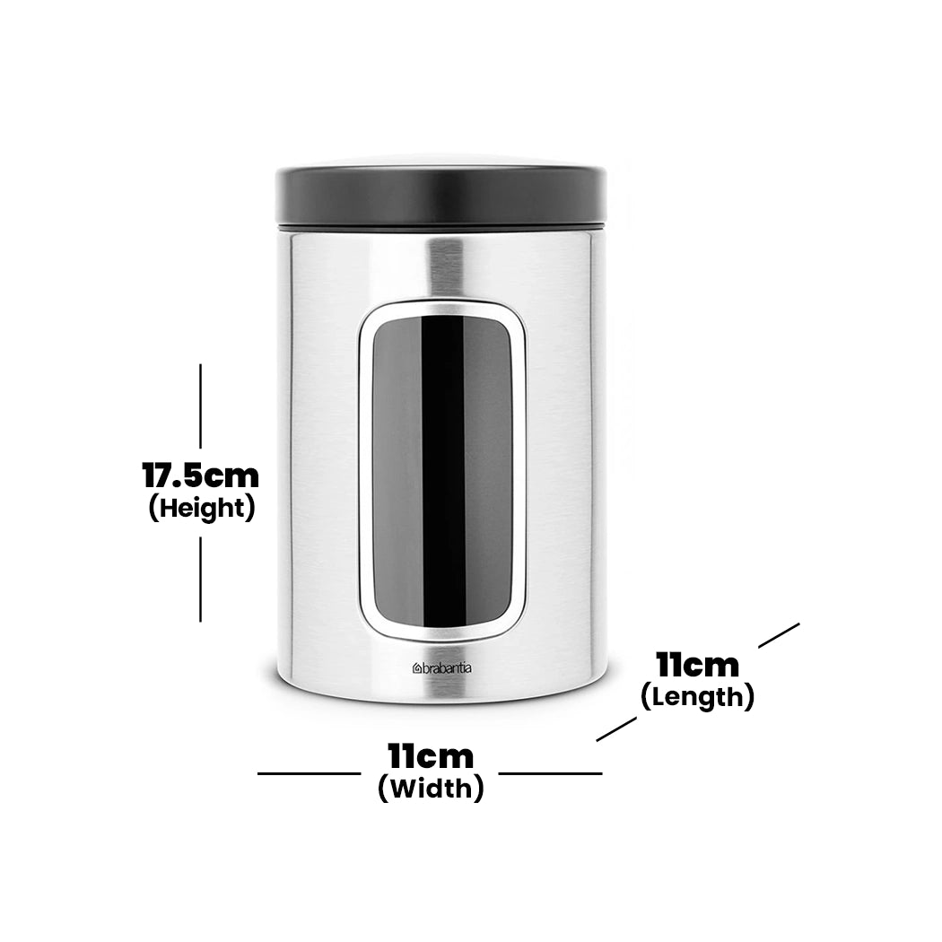 brabantia-smudge-proof-matt-steel-window-canister-1-4l-with-matt-black-lid