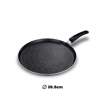 ARK Premium Marble Coated Non Stick Induction Aluminium Base Dosa Tawa, 30 cm