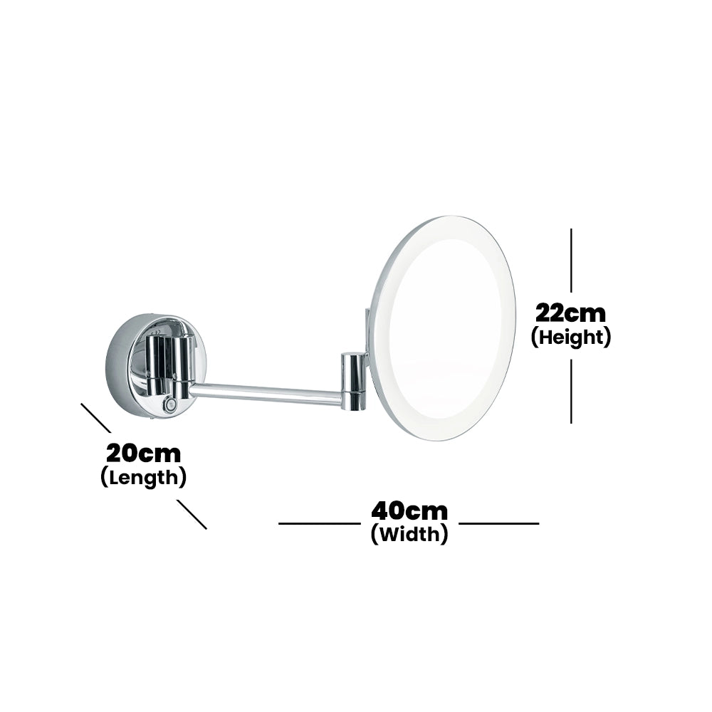 bagnodesign-chrome-hotel-wall-mounted-led-mirror-magnifying-x3-adjustable-light-22x40x20-cm