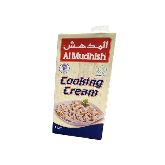 Almudhish UHT Treated Cooking Cream 18% Fat, 1 L x 12 Packs